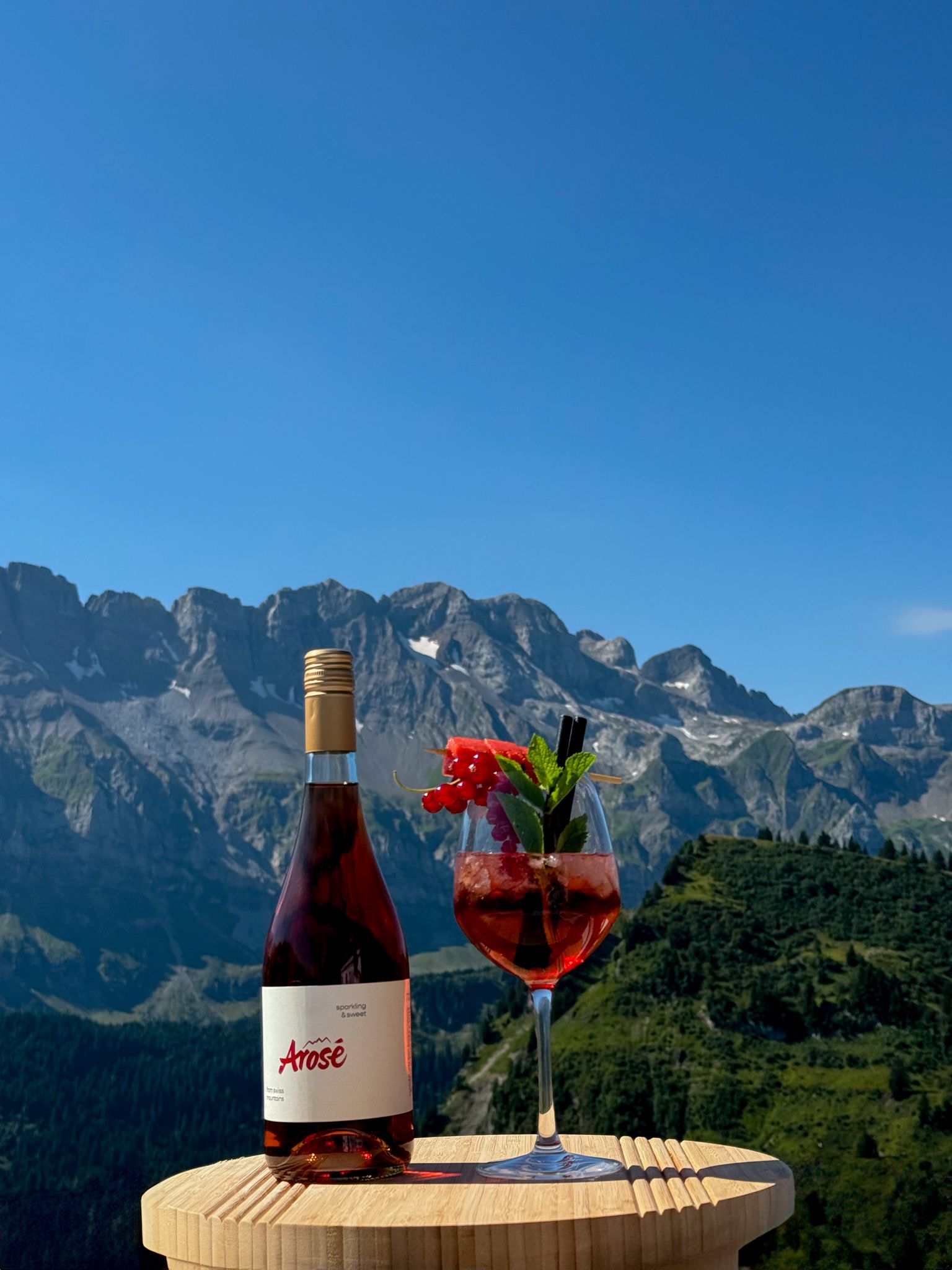 Apéro face aux sommets
