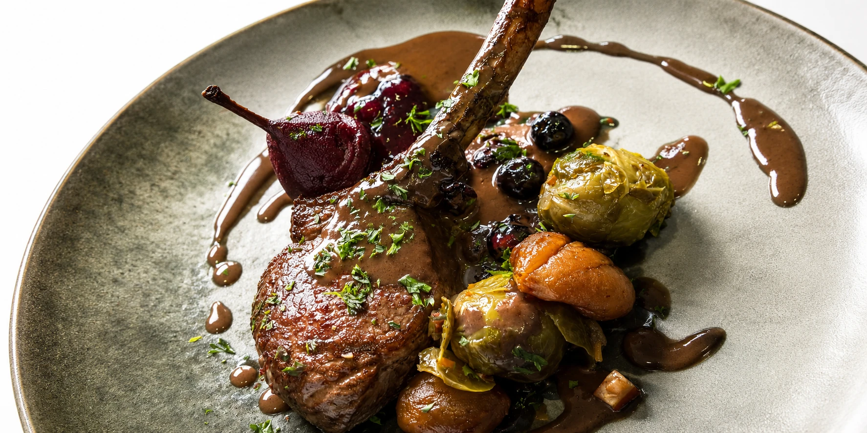 Menu chasse — assiette gastronomique