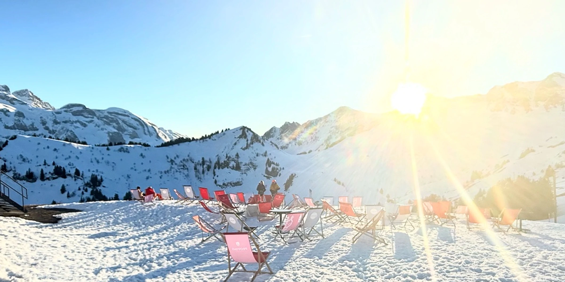 Terrasse au soleil d'hiver